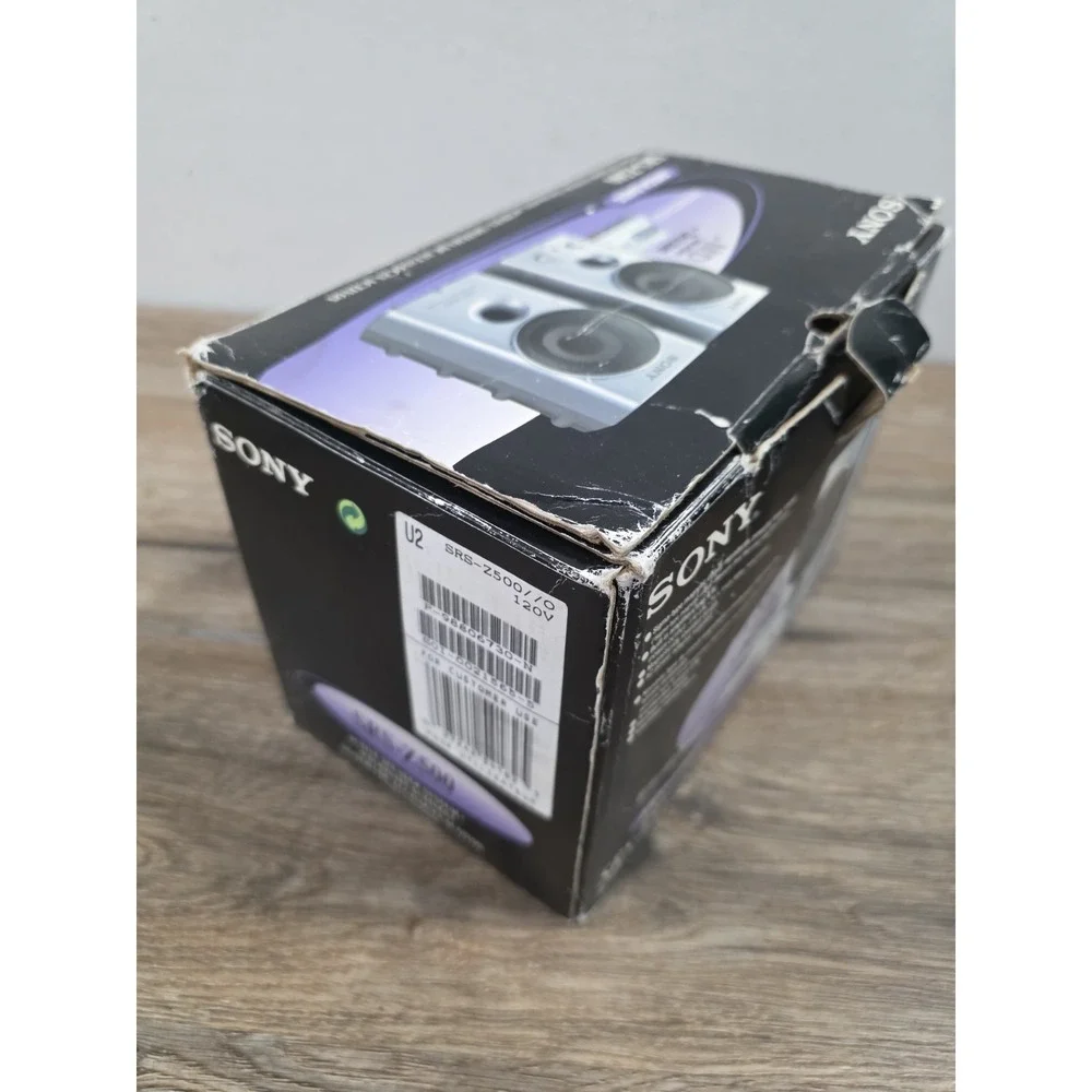 Vintage Sony SRS-Z500 Speakers New In Box Walkman Discman